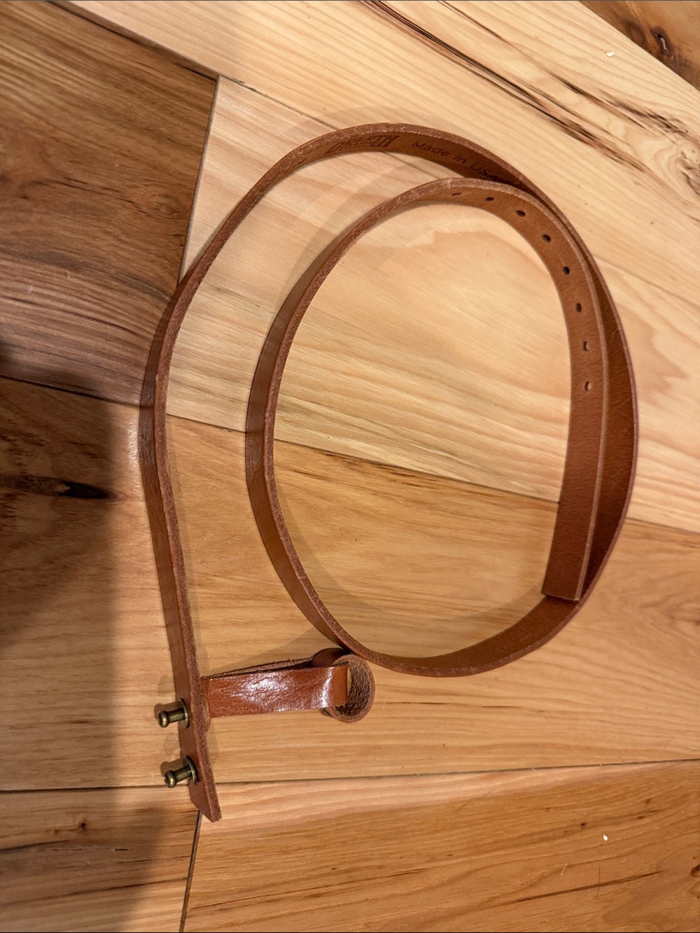 Classic Tan Leather women’s Belt - Slim Profile